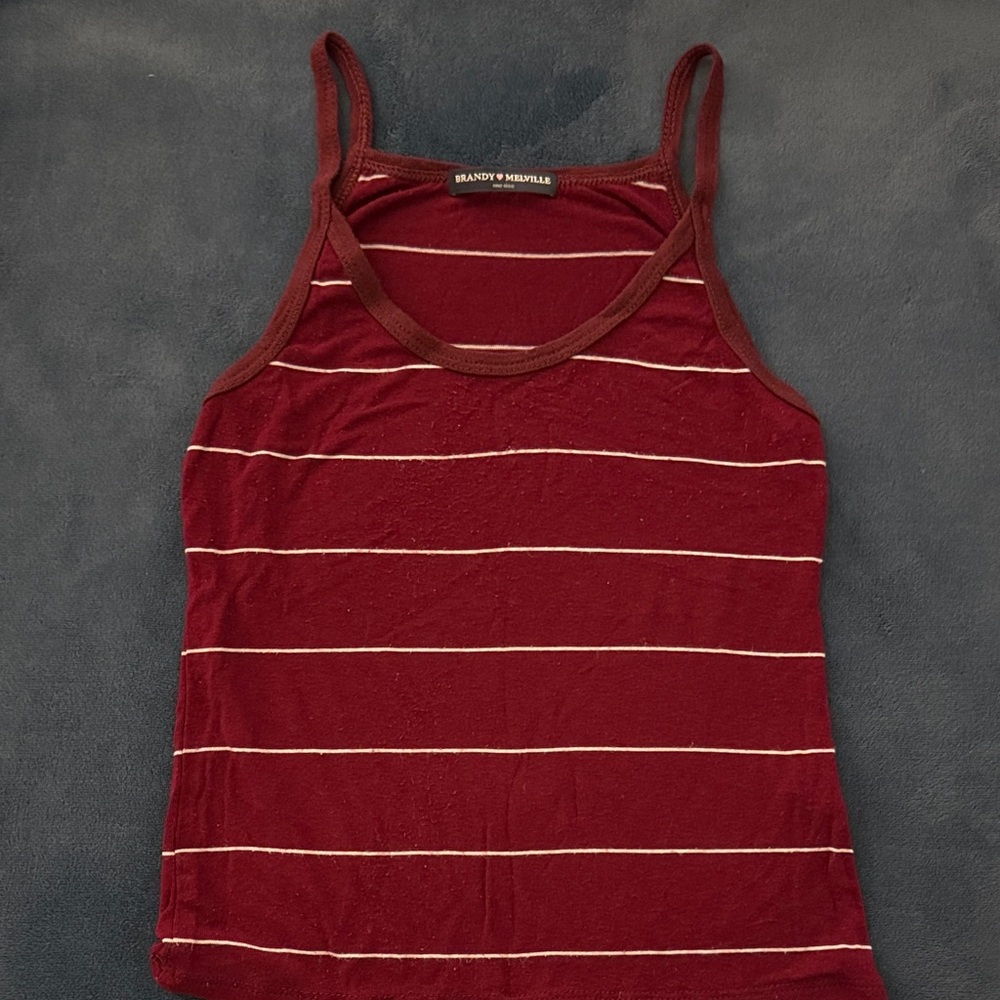 Brandy Melville Red and White Striped Camisole